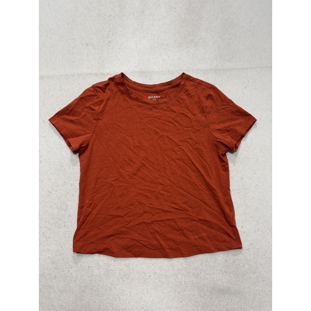 Old Navy Bestee Shirt Womens Small Orange Crew Neck Short Sleeve Tee Casual